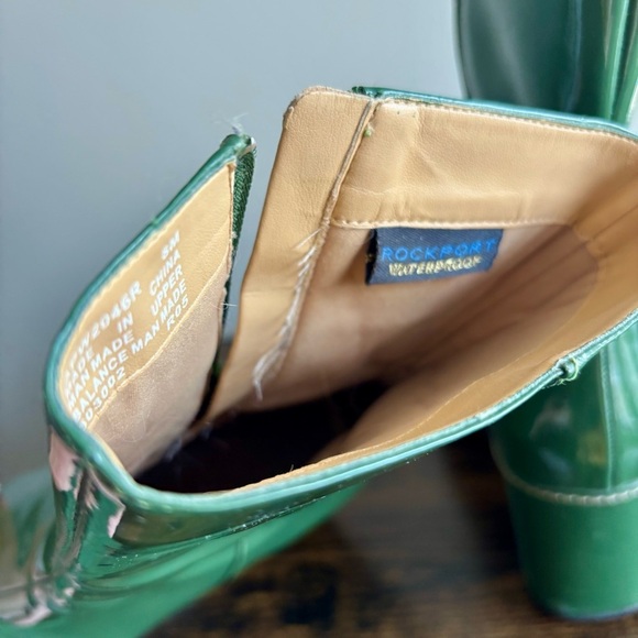 Rockport| Stylish Waterproof Green Women's Wedge Mid-Calf Side Zip Boots Sz 8M - Picture 8 of 8